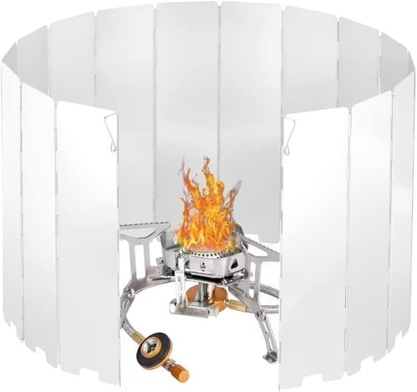 Windshield for Camping Stove - Windbreak - 1 piece - Aluminum(Ho)