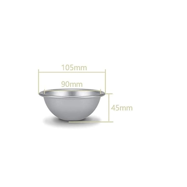 En aluminiums bageform (10 cm) Halvkugle Kageforme Dessert Pudding