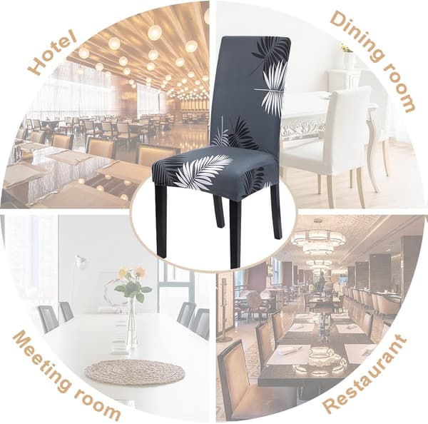 Stretch Chair Covers 4-Pack Universal Printed Chair Covers
