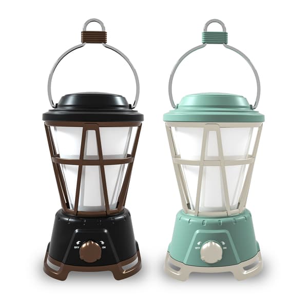 Utendørs camping teltlampe retro campinglampe solcellelading cam