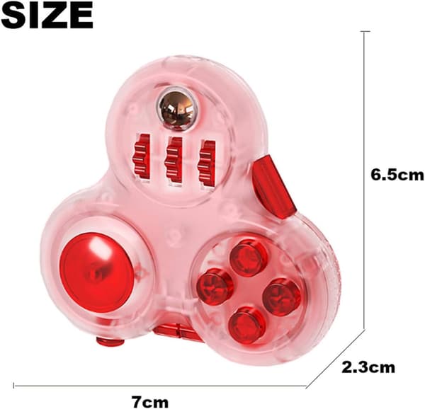 11 Funksjon Fidget Spinner - Stresslindring for ADHD/Autisme - Alle Aldre Rød