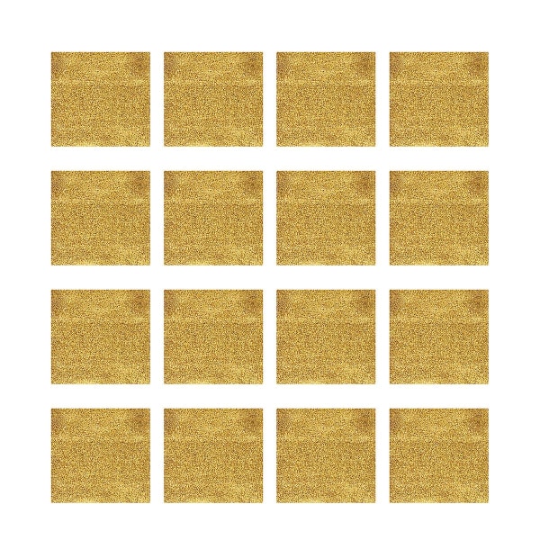 300 stk Guld Stanniol Madkvalitets Indpakningspapir Delikat Aluminiumfoliepapir Til Te Slik (Guld Glat Stil) Orange 10X10CM