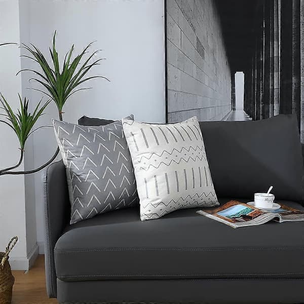 Pillowcase, Pillowcase 45 x 45 set of 4 grey square decorative pillows pillowcase for patio