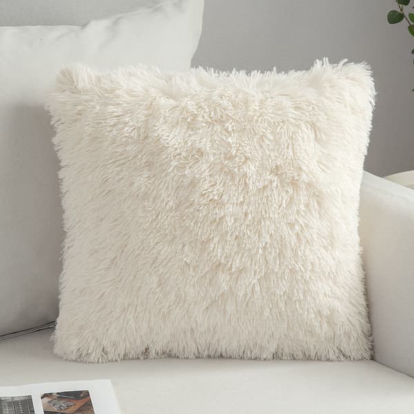 2-pak Faux Fur Pudebetræk Fluffy og Bløde 43*43cm-FA-