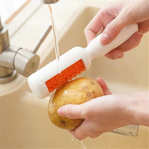 Fruit Cleaner and Peeler Set Vegetable Scrubbing and Peeling Tool Multifunctional Kitchen Utensils