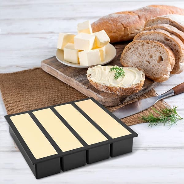 Large Silicone Ice Cube Tray for Kitchen Use, Suitable for Whiskey; Collins Ice Cube Tray Also Suitable for Butter Molds; 2-Pack.
