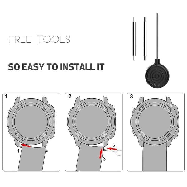 Garmin Instinct 2s silikonerem – UV-bestandig, nem installation, flere farvemuligheder
