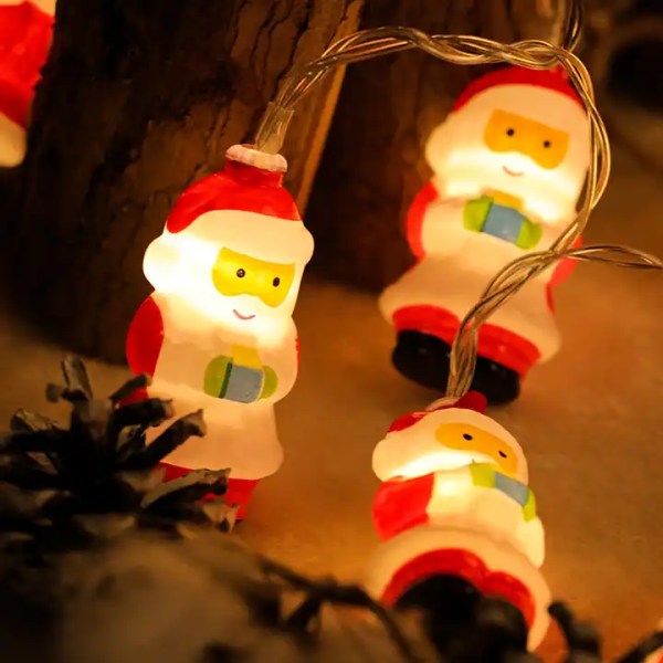 Juledukkelys for eldre, egnet for soverom, juletre, festdekorasjon battery 5 metros y 30 luces