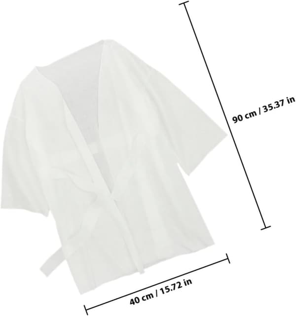 3 stk engangs badekåpe for kvinner Spa-kåpe Dusjkåpe One-size-fits-all Pustende polyester bomullsmateriale Egnet for anledninger og badstue