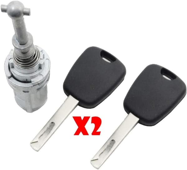 KIT Lås + Cylinder för Fram Vänster Dörr Citroen C2 C3 C3 PLURIEL + 2 nycklar