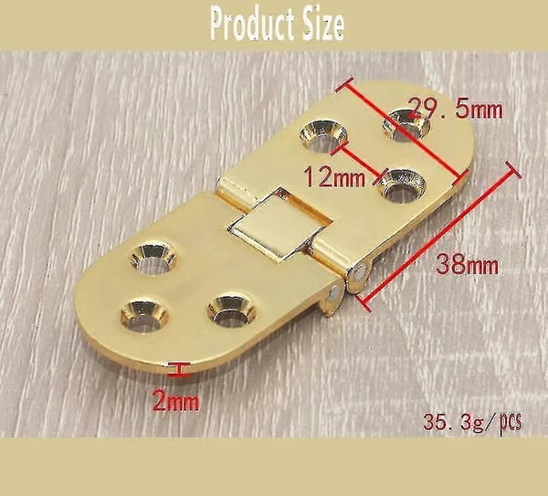 4 Pieces Foldable Flap Hinges, Foldable Table Hinge Zinc Alloy, Rounded Edges, 180 Degree Folding, So