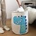 Cotton Linen Storage Basket, Foldable Storage Basket, Storage Basket Toy Organizer