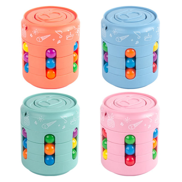 Finger Cube Beads Cup Fingerspids Roterende Magic Bean Dekompression Artefakt Roterende Magic Bean Børneundervisningslegetøj Sensorisk puslespil