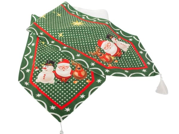 Grønn julebordsløper til jul 205x35cm