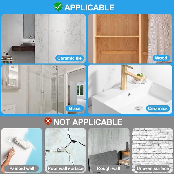 Large Adhesive Hooks for Hanging Heavy Duty Wall Hooks Self Adhesive Towel Hooks Waterproof Transparent Hook for Bathroom Shower Kitchen Keys