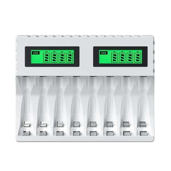 Batterioplader med LCD-display, intelligent til AA/AAA NiCd NiMh genopladelige batterier, oplader til aa aaa