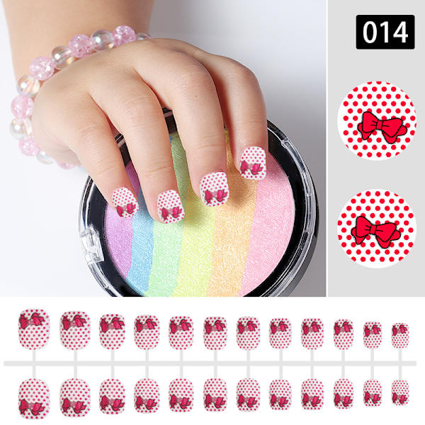 288 st Kids Falska Naglar Press On Artificiella Nagelspetsar Flickor Falska Fingernagel Set 144 st 11x6cm 144 pcs 11x6cm