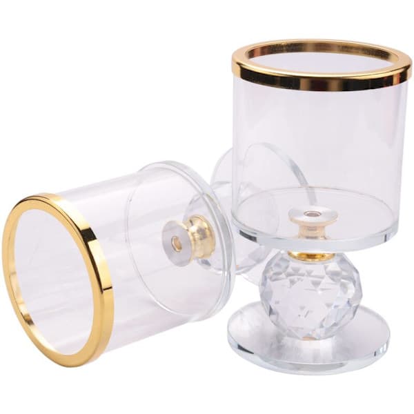 Krystall søylelysestake Glass lysestake Telysestaker Søylelysestake for borddekor S