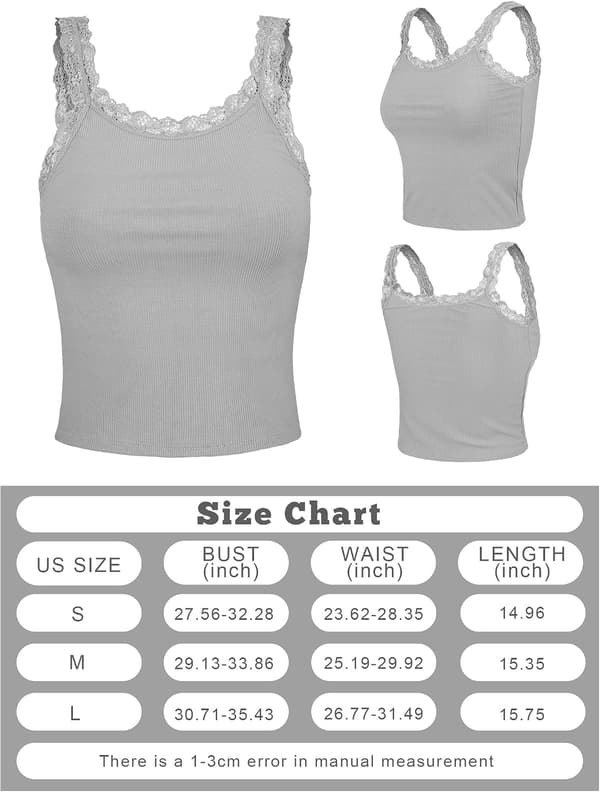 Tanktop med blonde-patchwork til kvinder, ærmeløs cami-crop Y2k-toppe, sort, hvid, grå, stor