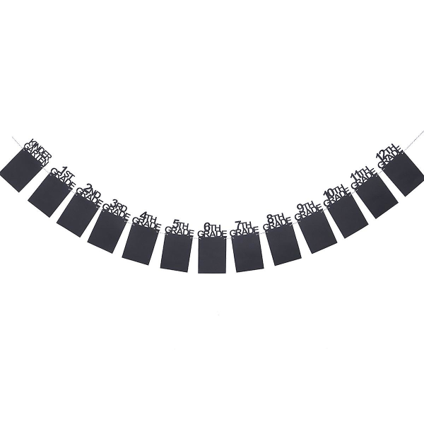 Garlands Dekoration Billede Banner Graduation Party Banner Garland Papir Træk Flag Sort Black