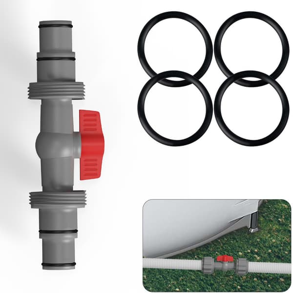 2 stk. 3,8 cm til 3,8 cm T-formet poolslangeforbindelse Dobbelt lækagesikker poolslangeadapter til overjordiske pooltilbehør Poolfilter