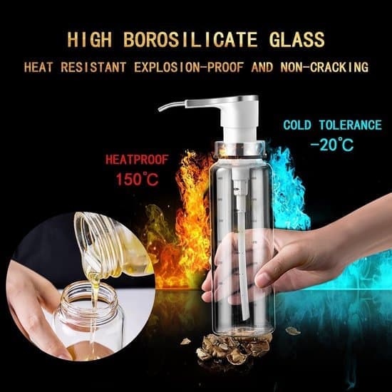 Saucedispenser 500ml Glasflaske Rustfri Pumpe Drypfri Ketchup Dressing [Ho]