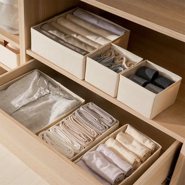 1 Set Underwear Storage Box Desk Organization Box Panties Socks Bra Box Foldable Storage Divider Wardrobe Organizer (B)