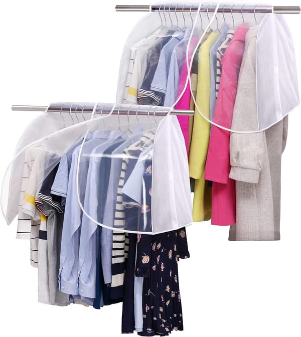 Hanging Wardrobe Cover for Storage, Dustproof Shoulder Protector, Garment Bag