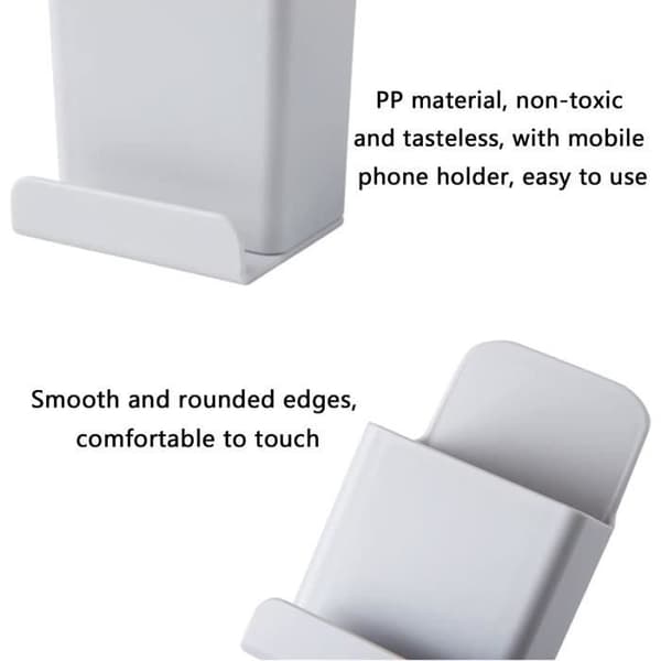 2 Pieces Self-Adhesive Remote Control Storage Box, Wall Organizer Box, Damage-Free Wall Holder for Phone, [93]