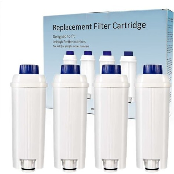 Kaffe filter ersättning för Delonghi Dlsc002, Dls C002 filter, kompatibel med Ecam, Esam, Etam, Bco, Ec, Ec680, Ec800 - 4-pack