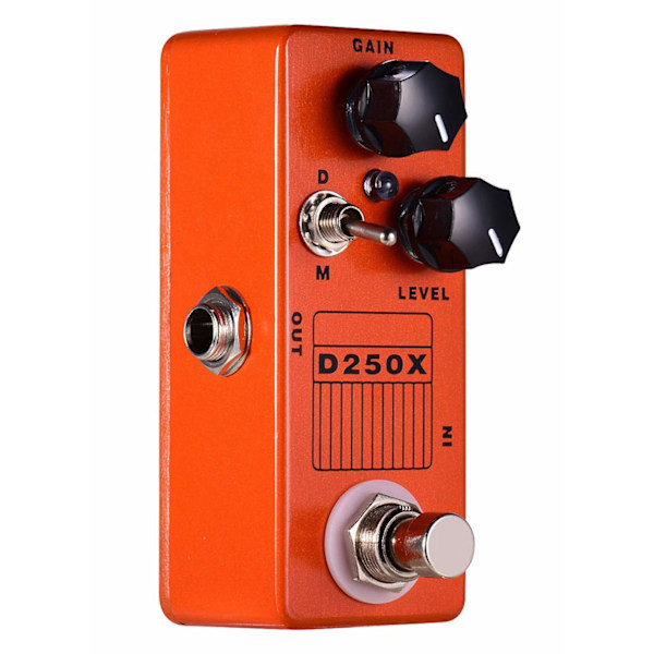 Mini Overdrive Preamp Pedal med True Bypass Switch Elektrisk gitar effektpedal for gitarspillere holdbar og bærbar(D250X)