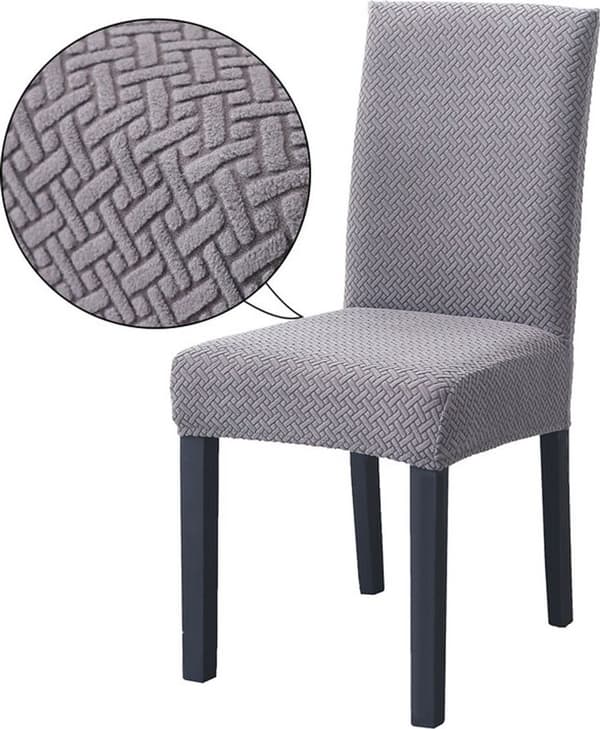 4 stk. Moderne Elastiske Stretch Stolebetræk Strikket Jacquard