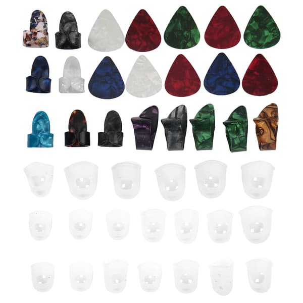 42 pcs Guitar Finger Protectors Set Thumb Picks Musical Instrument Accessories for Performances
