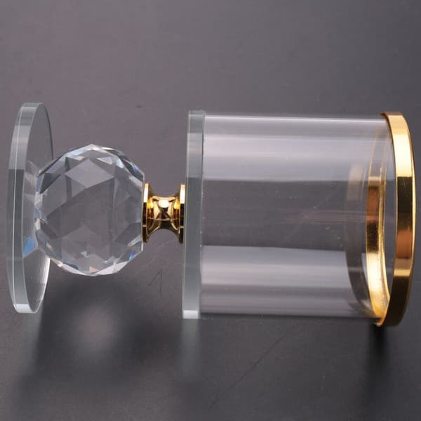Krystallpelarsøyle Lysestake Glass Lysestake Telys Lysestaker Søyle Lysestake for Borddekor S
