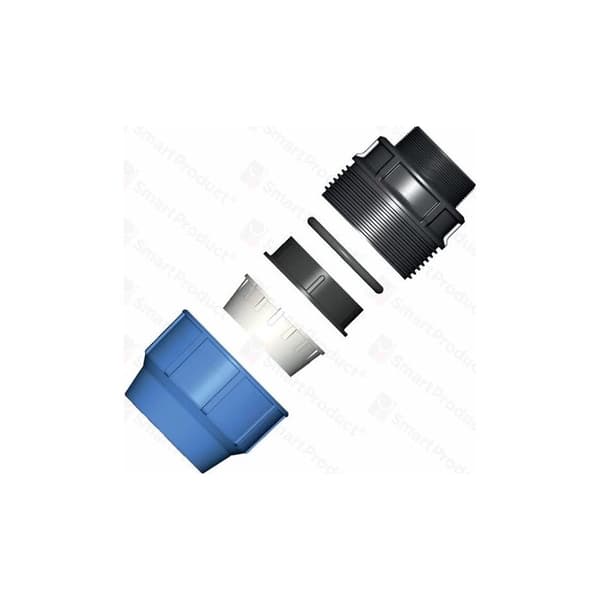 Compression Fitting for 32mm x 25mm MDPE/PP Pipe - Connection for 32mm x 25mm Compression Fitting PE Water Pipe - PN16 Plumbing Fittings for PE80