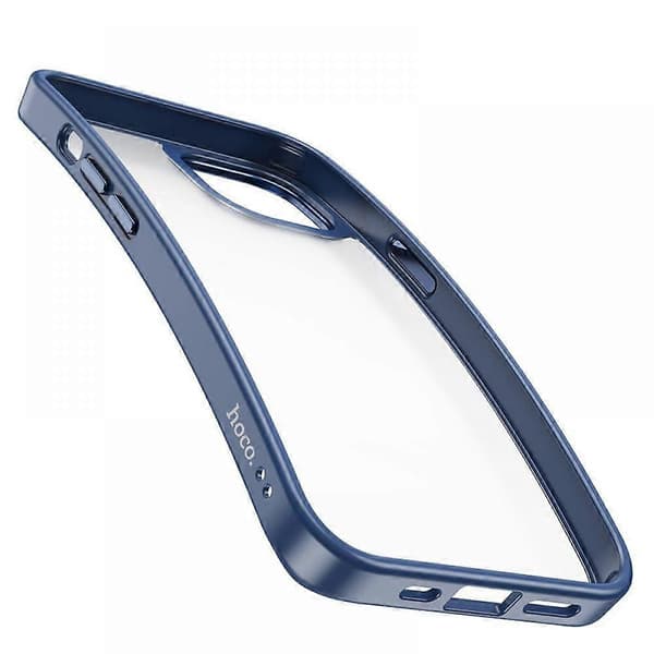 For iPhone 14 Pro Case, [10 FT Military Drop Protection] [Skin-Friendly Touch] Matte Back, Slim Transparent Protective Case - Blue