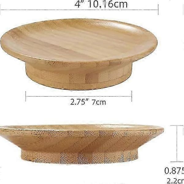 Återanvändbara 10 cm bambu vinglas Charcuterie Toppers, 4-pack