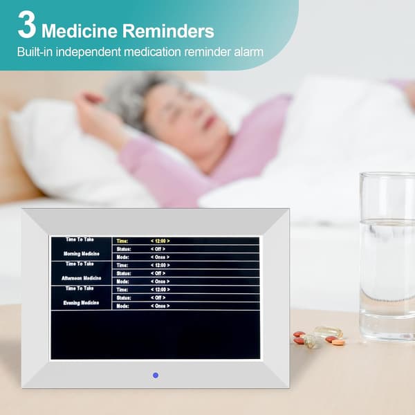 ®RisingFF Dementia Friendly Digital Clock with Date, Day and Time, Dimmable, 7 \" HD Digital Photo Frame