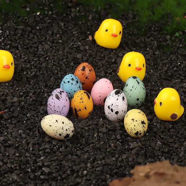 50 Easter Eggs, Moss Miniature Landscape Decorative Ornaments, Landscape Decorations