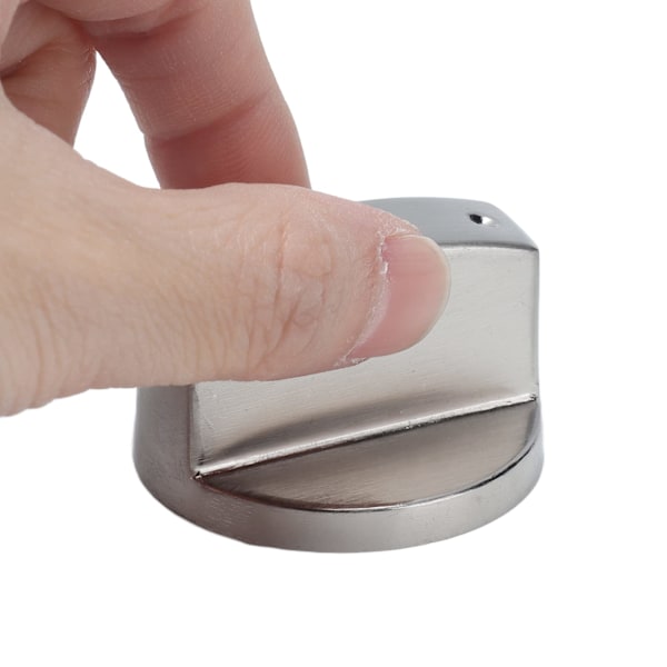6 stk. 8 mm komfyr-kontrollknapper i sinklegering, erstatningsknapper for kjøkkenkomfyr, gasskomfyr, mikrobølgeovn (0° bryter)