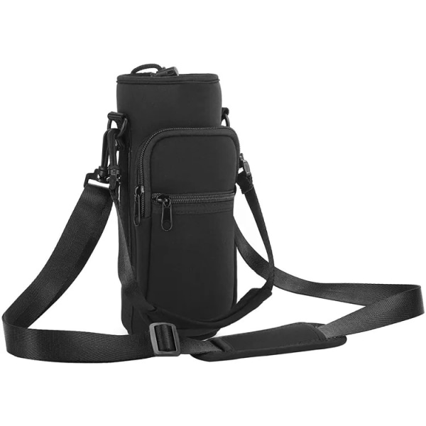 Vattenflaska Slingväska Sleeve Holder Carrier 32oz, Isolerad Crossbody Vattenflaska Fodral Omslag med Rem och Fickor för Män/Kvinnor