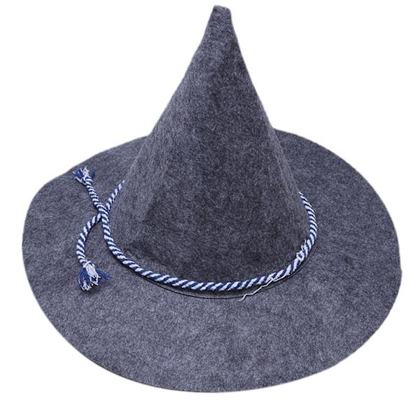 Heksehat Halloween Påskefest Heksehat Maskerade Fest Troldmand Hat Prop Hat Grå