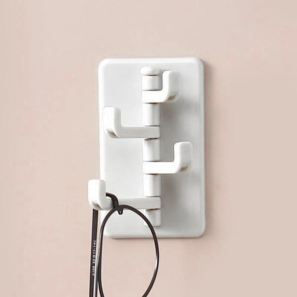 Flexible Wall Mount: Organize Kitchen, Clothes & Accessories White