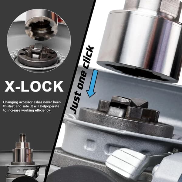 Angle Grinder Accessories, M14 X-Lock Adapter with M14 Locking Nut for Locking onto M14 Thread. Useful Stainless Steel Adapter for Angle Grinder Diamond.