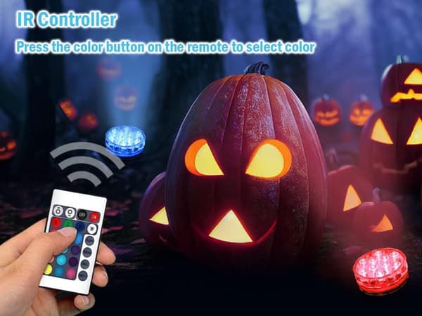 LED Diving Light, LED Underwater Lighting Multi-color Submersible Lighting with Remote Control Waterproof IP68 for