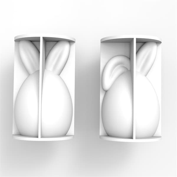 3D Kanin Lysform Påskehare Harpiks Støbeform Til DIY Lysfremstilling Hjemmelavet Sæbehåndværk a a
