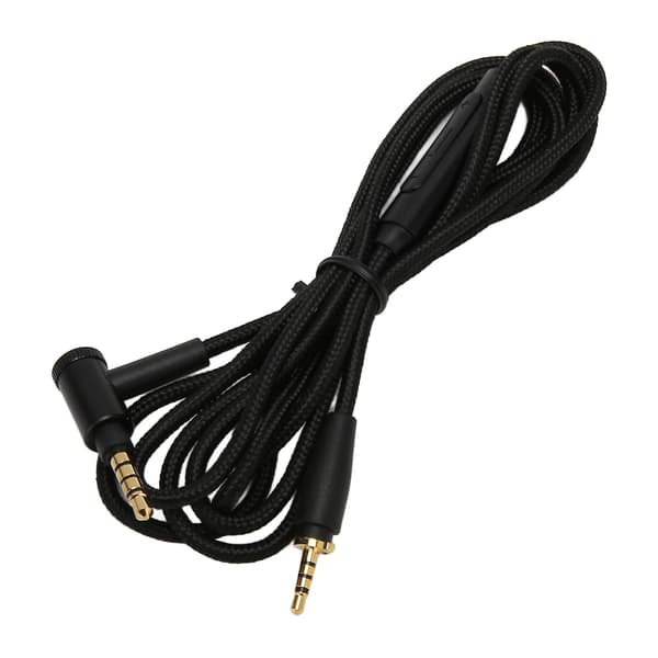 Headphone Cable Replacement with Microphone 90 Degree Angle Plug for Sennheiser Headphones 4.9ft