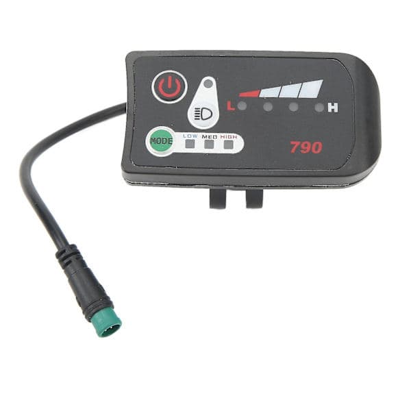 Electric Bicycle LED Power Indicator Panel Electric Bicycle Modification Display Meter with Waterproof 5p Male for 22.2mm Handlebar 36v line