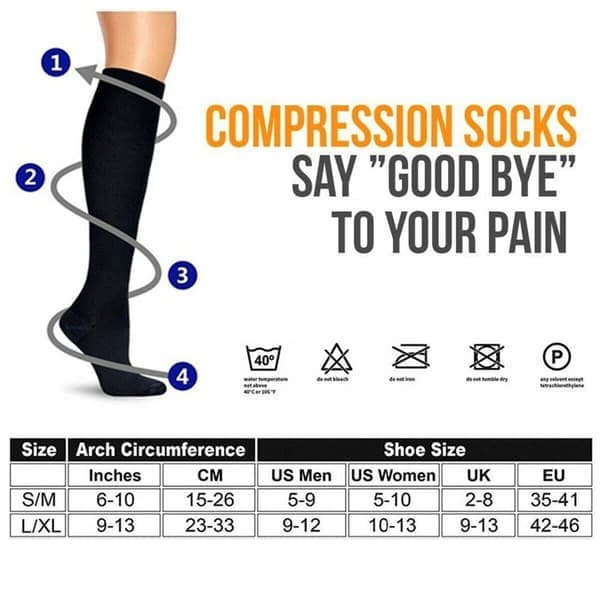 Compression Socks: Increase Circulation, Relieve Pain, Unisex Beige S