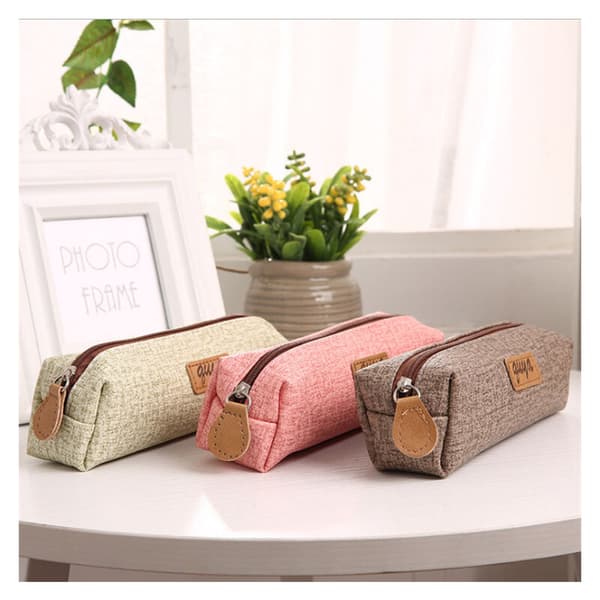 Canvas pennal oppbevaringspose (Hvit)